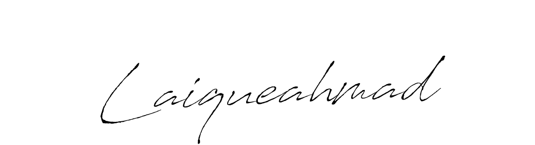 Also we have Laiqueahmad name is the best signature style. Create professional handwritten signature collection using Antro_Vectra autograph style. Laiqueahmad signature style 6 images and pictures png