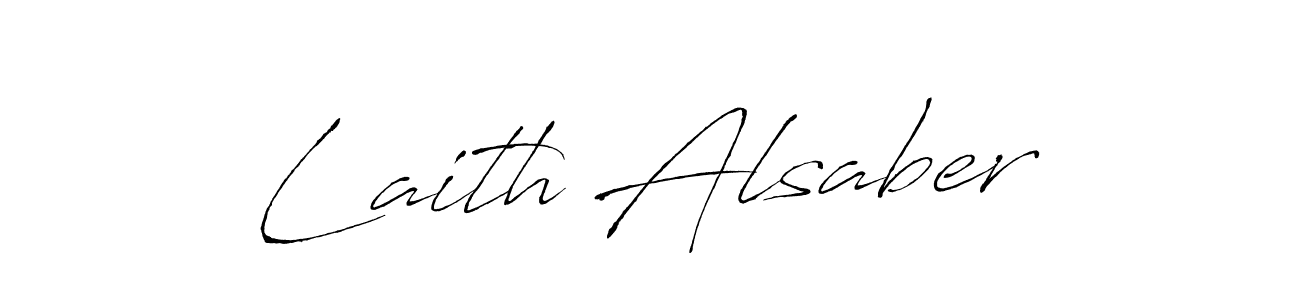 How to make Laith Alsaber signature? Antro_Vectra is a professional autograph style. Create handwritten signature for Laith Alsaber name. Laith Alsaber signature style 6 images and pictures png