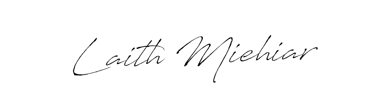 Make a beautiful signature design for name Laith Miehiar. With this signature (Antro_Vectra) style, you can create a handwritten signature for free. Laith Miehiar signature style 6 images and pictures png