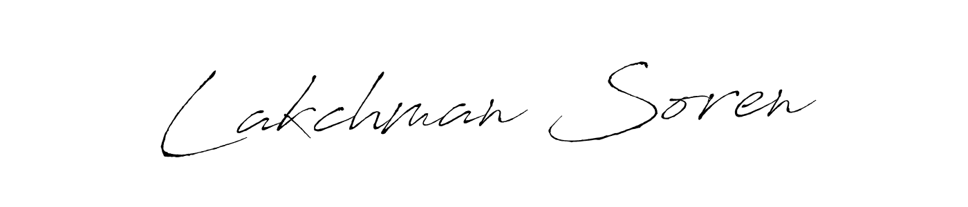 Make a beautiful signature design for name Lakchman Soren. With this signature (Antro_Vectra) style, you can create a handwritten signature for free. Lakchman Soren signature style 6 images and pictures png