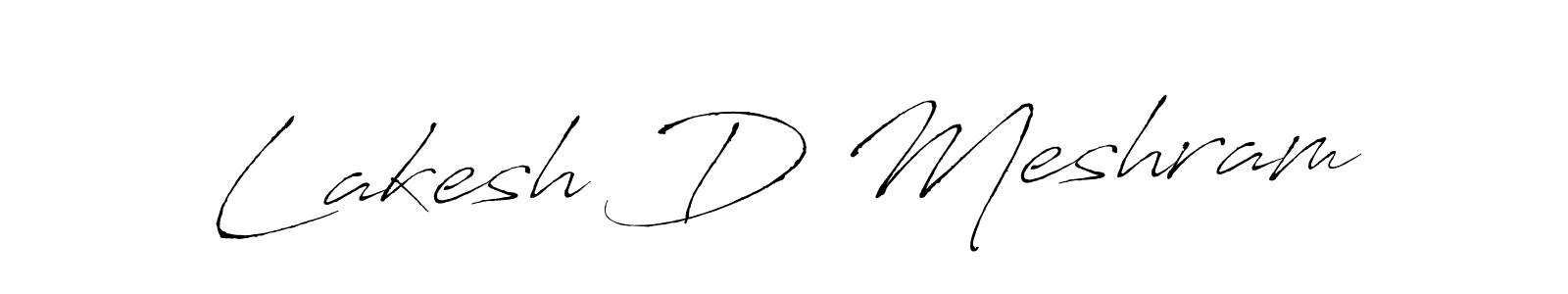 Antro_Vectra is a professional signature style that is perfect for those who want to add a touch of class to their signature. It is also a great choice for those who want to make their signature more unique. Get Lakesh D Meshram name to fancy signature for free. Lakesh D Meshram signature style 6 images and pictures png