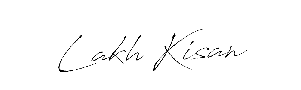 Use a signature maker to create a handwritten signature online. With this signature software, you can design (Antro_Vectra) your own signature for name Lakh Kisan. Lakh Kisan signature style 6 images and pictures png
