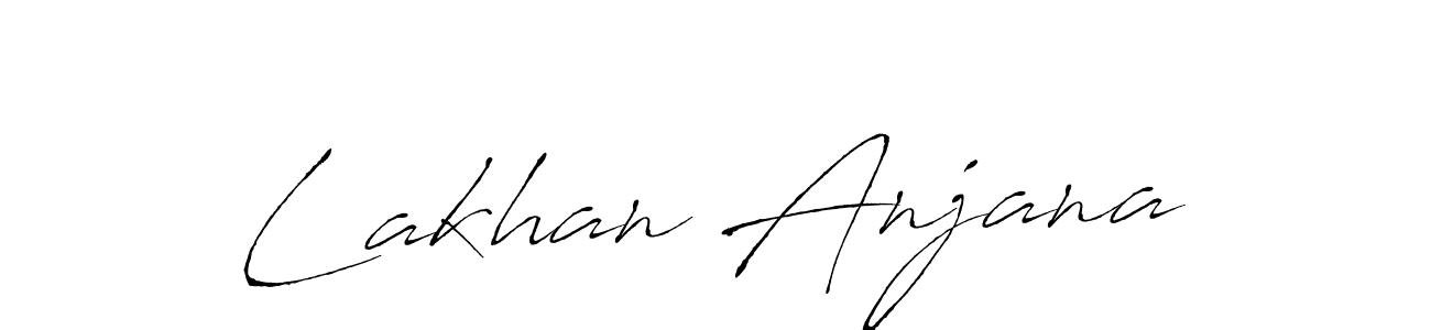 Also You can easily find your signature by using the search form. We will create Lakhan Anjana name handwritten signature images for you free of cost using Antro_Vectra sign style. Lakhan Anjana signature style 6 images and pictures png