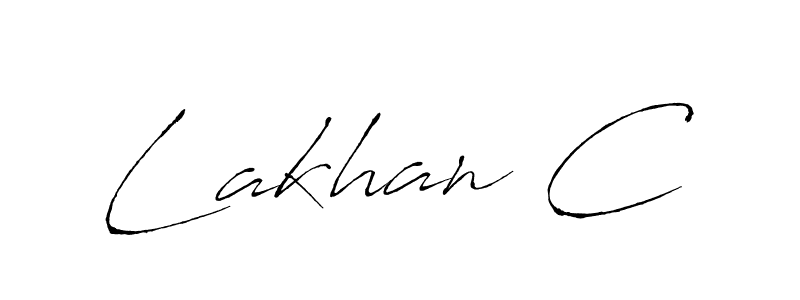 How to make Lakhan C signature? Antro_Vectra is a professional autograph style. Create handwritten signature for Lakhan C name. Lakhan C signature style 6 images and pictures png