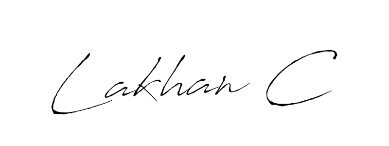 Design your own signature with our free online signature maker. With this signature software, you can create a handwritten (Antro_Vectra) signature for name Lakhan C. Lakhan C signature style 6 images and pictures png