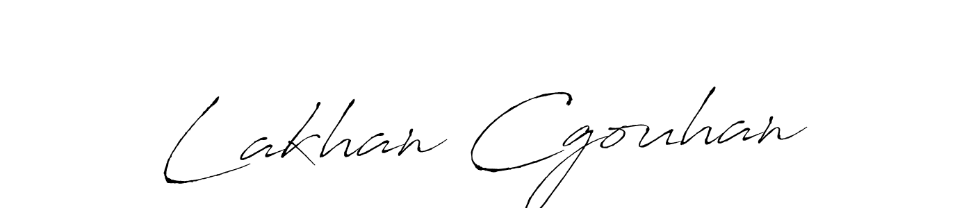 How to make Lakhan Cgouhan name signature. Use Antro_Vectra style for creating short signs online. This is the latest handwritten sign. Lakhan Cgouhan signature style 6 images and pictures png