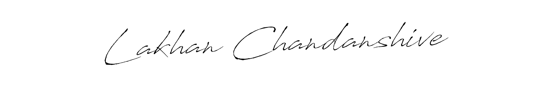 How to make Lakhan Chandanshive name signature. Use Antro_Vectra style for creating short signs online. This is the latest handwritten sign. Lakhan Chandanshive signature style 6 images and pictures png