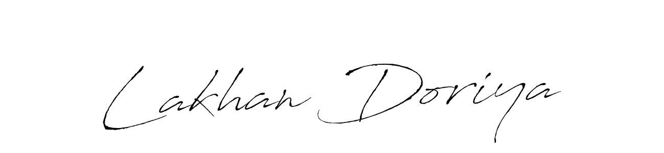 Design your own signature with our free online signature maker. With this signature software, you can create a handwritten (Antro_Vectra) signature for name Lakhan Doriya. Lakhan Doriya signature style 6 images and pictures png