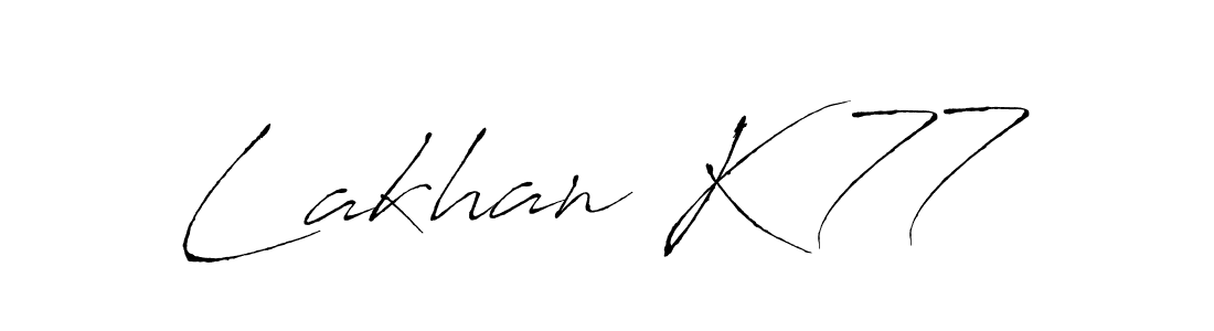 Also we have Lakhan K 77 name is the best signature style. Create professional handwritten signature collection using Antro_Vectra autograph style. Lakhan K 77 signature style 6 images and pictures png