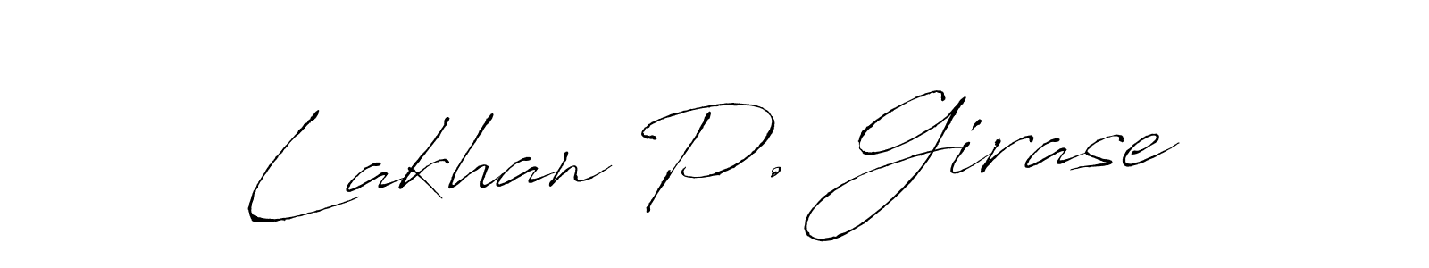 The best way (Antro_Vectra) to make a short signature is to pick only two or three words in your name. The name Lakhan P. Girase include a total of six letters. For converting this name. Lakhan P. Girase signature style 6 images and pictures png