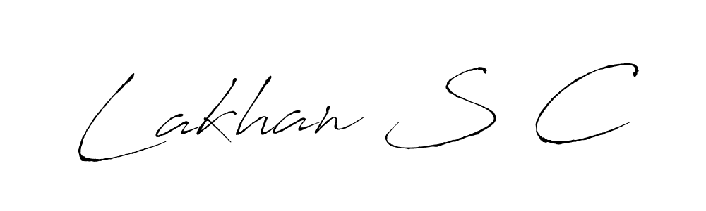 Create a beautiful signature design for name Lakhan S C. With this signature (Antro_Vectra) fonts, you can make a handwritten signature for free. Lakhan S C signature style 6 images and pictures png