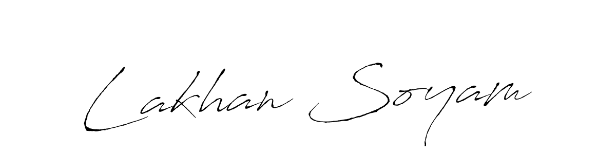Lakhan Soyam stylish signature style. Best Handwritten Sign (Antro_Vectra) for my name. Handwritten Signature Collection Ideas for my name Lakhan Soyam. Lakhan Soyam signature style 6 images and pictures png