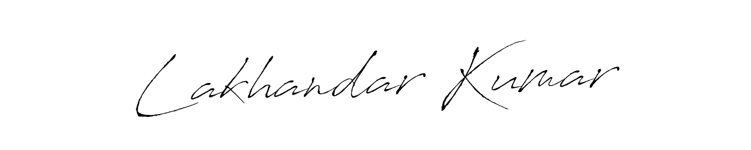 Make a beautiful signature design for name Lakhandar Kumar. With this signature (Antro_Vectra) style, you can create a handwritten signature for free. Lakhandar Kumar signature style 6 images and pictures png