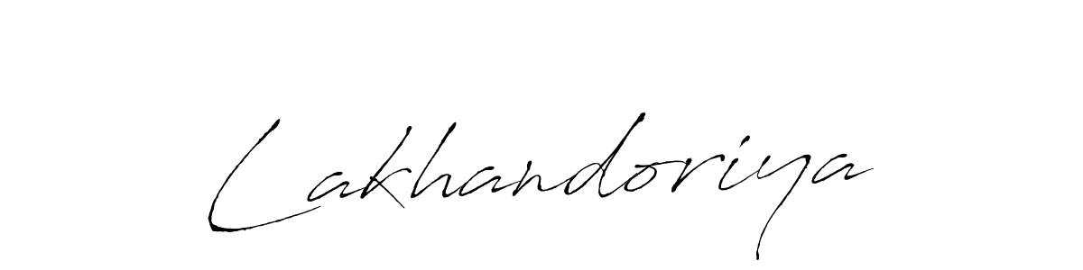 How to make Lakhandoriya signature? Antro_Vectra is a professional autograph style. Create handwritten signature for Lakhandoriya name. Lakhandoriya signature style 6 images and pictures png