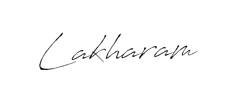 Make a beautiful signature design for name Lakharam. With this signature (Antro_Vectra) style, you can create a handwritten signature for free. Lakharam signature style 6 images and pictures png