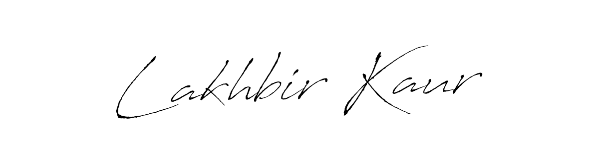 Make a beautiful signature design for name Lakhbir Kaur. With this signature (Antro_Vectra) style, you can create a handwritten signature for free. Lakhbir Kaur signature style 6 images and pictures png