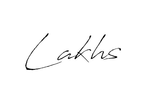 You should practise on your own different ways (Antro_Vectra) to write your name (Lakhs) in signature. don't let someone else do it for you. Lakhs signature style 6 images and pictures png