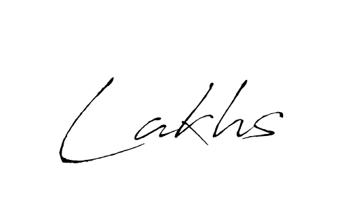 How to make Lakhs signature? Antro_Vectra is a professional autograph style. Create handwritten signature for Lakhs name. Lakhs signature style 6 images and pictures png