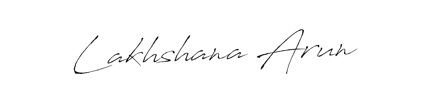 Design your own signature with our free online signature maker. With this signature software, you can create a handwritten (Antro_Vectra) signature for name Lakhshana Arun. Lakhshana Arun signature style 6 images and pictures png