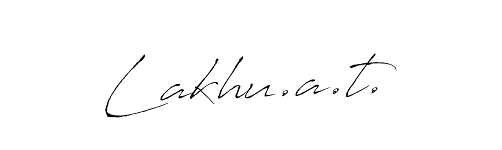 Antro_Vectra is a professional signature style that is perfect for those who want to add a touch of class to their signature. It is also a great choice for those who want to make their signature more unique. Get Lakhu.a.t. name to fancy signature for free. Lakhu.a.t. signature style 6 images and pictures png