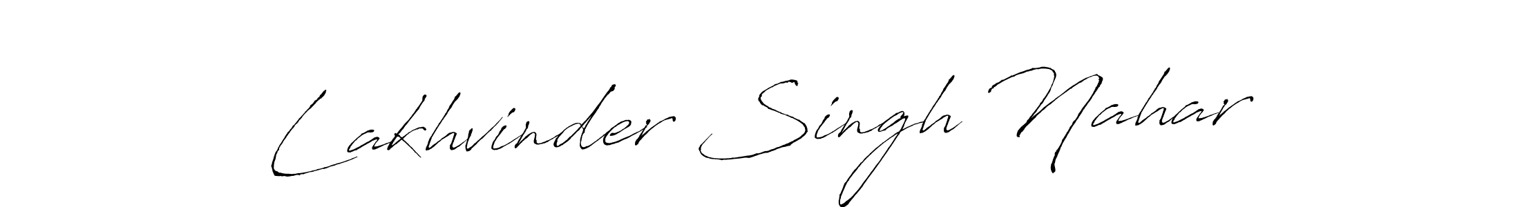 Design your own signature with our free online signature maker. With this signature software, you can create a handwritten (Antro_Vectra) signature for name Lakhvinder Singh Nahar. Lakhvinder Singh Nahar signature style 6 images and pictures png