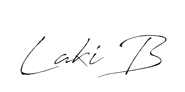 Also we have Laki B name is the best signature style. Create professional handwritten signature collection using Antro_Vectra autograph style. Laki B signature style 6 images and pictures png