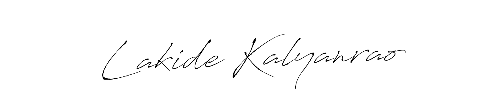 Use a signature maker to create a handwritten signature online. With this signature software, you can design (Antro_Vectra) your own signature for name Lakide Kalyanrao. Lakide Kalyanrao signature style 6 images and pictures png