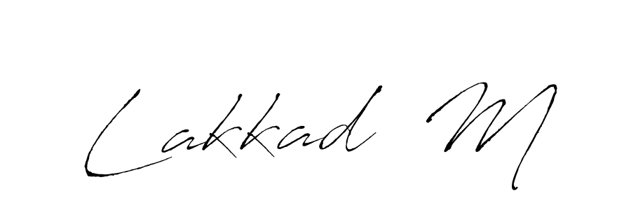 Create a beautiful signature design for name Lakkad  M. With this signature (Antro_Vectra) fonts, you can make a handwritten signature for free. Lakkad  M signature style 6 images and pictures png