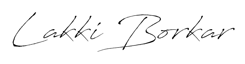 Make a beautiful signature design for name Lakki Borkar. With this signature (Antro_Vectra) style, you can create a handwritten signature for free. Lakki Borkar signature style 6 images and pictures png