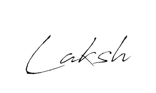 Use a signature maker to create a handwritten signature online. With this signature software, you can design (Antro_Vectra) your own signature for name Laksh. Laksh signature style 6 images and pictures png