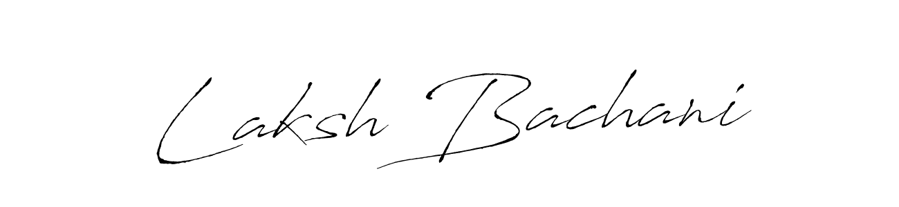 This is the best signature style for the Laksh Bachani name. Also you like these signature font (Antro_Vectra). Mix name signature. Laksh Bachani signature style 6 images and pictures png