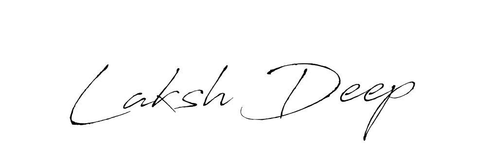 The best way (Antro_Vectra) to make a short signature is to pick only two or three words in your name. The name Laksh Deep include a total of six letters. For converting this name. Laksh Deep signature style 6 images and pictures png