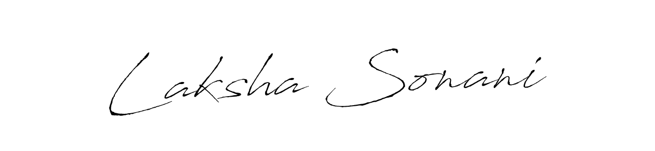 Also You can easily find your signature by using the search form. We will create Laksha Sonani name handwritten signature images for you free of cost using Antro_Vectra sign style. Laksha Sonani signature style 6 images and pictures png