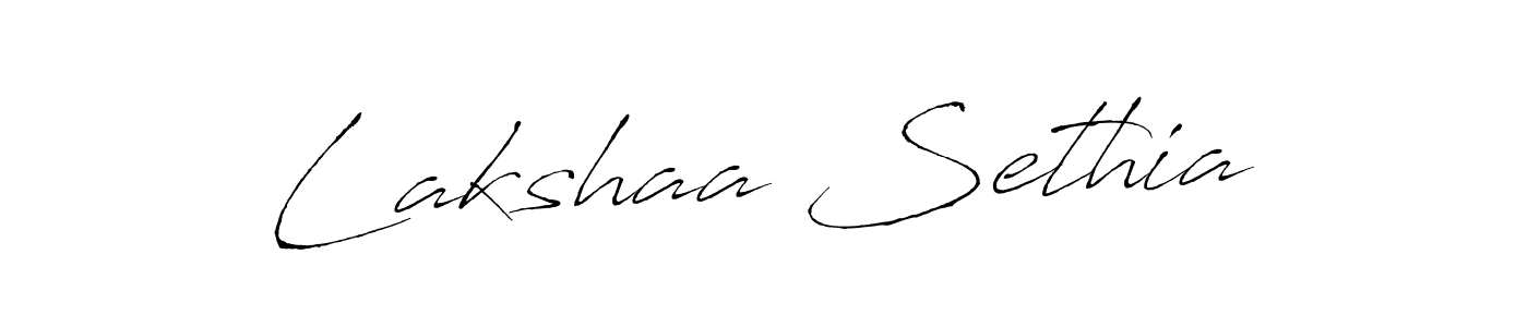 Create a beautiful signature design for name Lakshaa Sethia. With this signature (Antro_Vectra) fonts, you can make a handwritten signature for free. Lakshaa Sethia signature style 6 images and pictures png