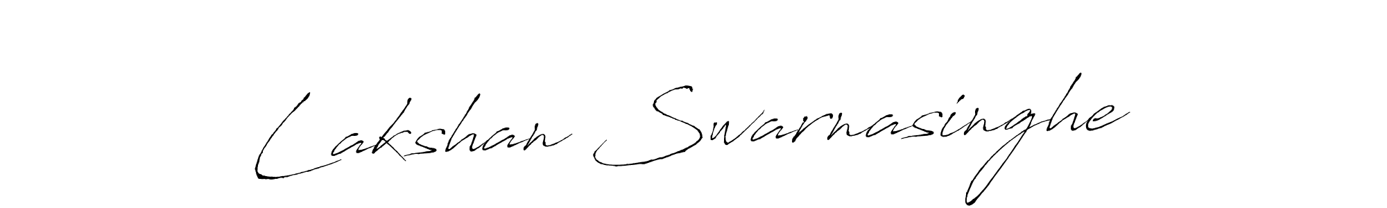 How to make Lakshan Swarnasinghe name signature. Use Antro_Vectra style for creating short signs online. This is the latest handwritten sign. Lakshan Swarnasinghe signature style 6 images and pictures png