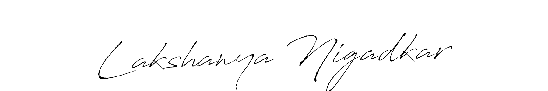 Make a beautiful signature design for name Lakshanya Nigadkar. With this signature (Antro_Vectra) style, you can create a handwritten signature for free. Lakshanya Nigadkar signature style 6 images and pictures png