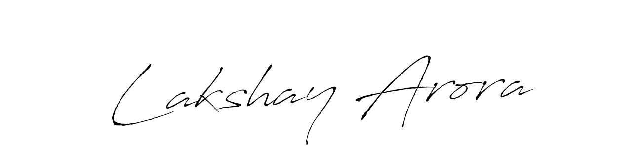 Design your own signature with our free online signature maker. With this signature software, you can create a handwritten (Antro_Vectra) signature for name Lakshay Arora. Lakshay Arora signature style 6 images and pictures png