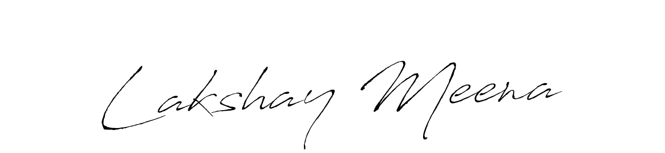 Lakshay Meena stylish signature style. Best Handwritten Sign (Antro_Vectra) for my name. Handwritten Signature Collection Ideas for my name Lakshay Meena. Lakshay Meena signature style 6 images and pictures png