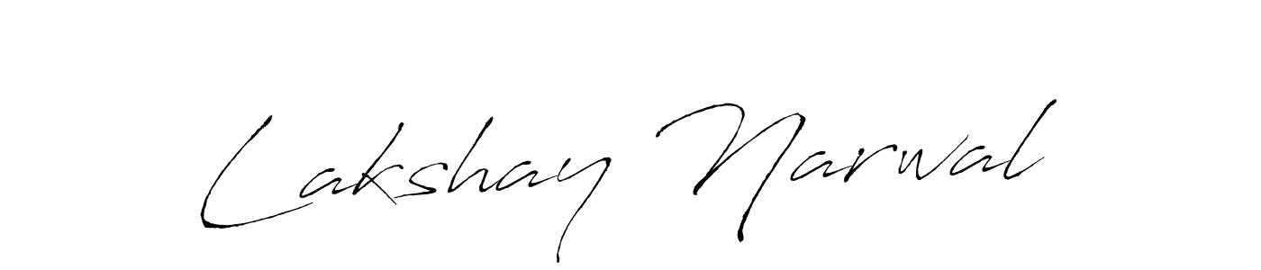 Lakshay Narwal stylish signature style. Best Handwritten Sign (Antro_Vectra) for my name. Handwritten Signature Collection Ideas for my name Lakshay Narwal. Lakshay Narwal signature style 6 images and pictures png