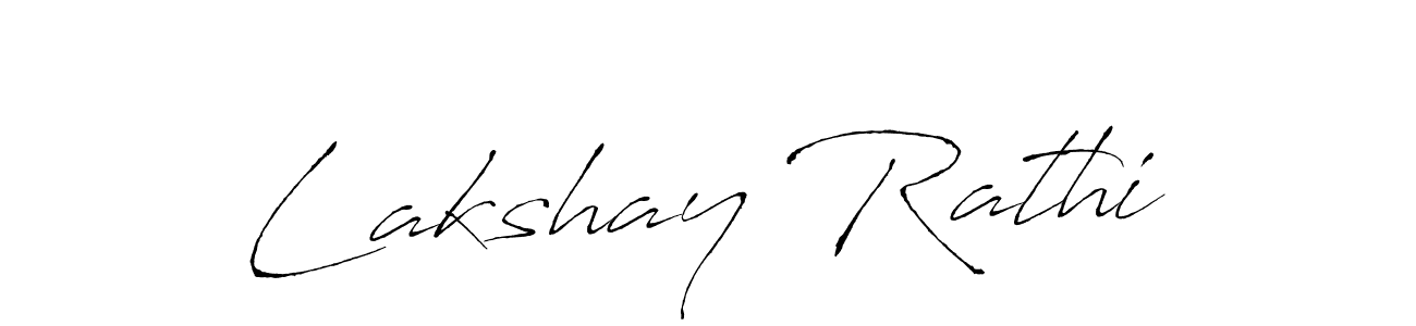 Design your own signature with our free online signature maker. With this signature software, you can create a handwritten (Antro_Vectra) signature for name Lakshay Rathi. Lakshay Rathi signature style 6 images and pictures png