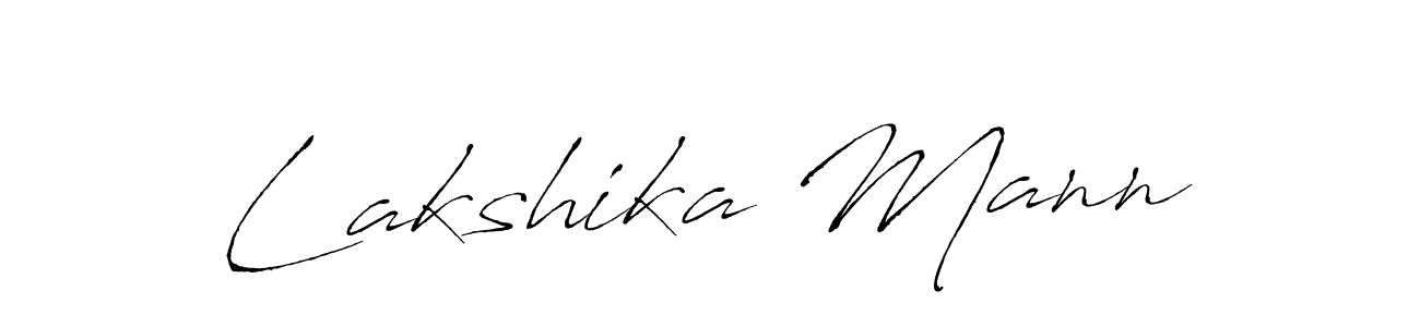 Create a beautiful signature design for name Lakshika Mann. With this signature (Antro_Vectra) fonts, you can make a handwritten signature for free. Lakshika Mann signature style 6 images and pictures png