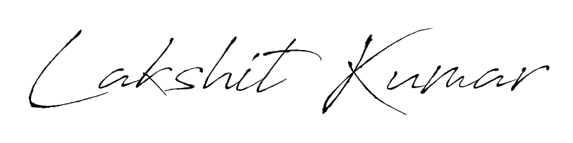 Create your official email sign-off with Lakshit Kumar name in Antro_Vectra style. Crisp, clean, and perfectly legible across all screens. Lakshit Kumar signature style 6 images and pictures png