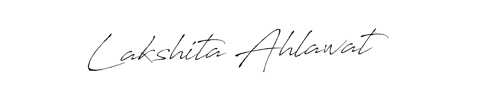 Lakshita Ahlawat stylish signature style. Best Handwritten Sign (Antro_Vectra) for my name. Handwritten Signature Collection Ideas for my name Lakshita Ahlawat. Lakshita Ahlawat signature style 6 images and pictures png