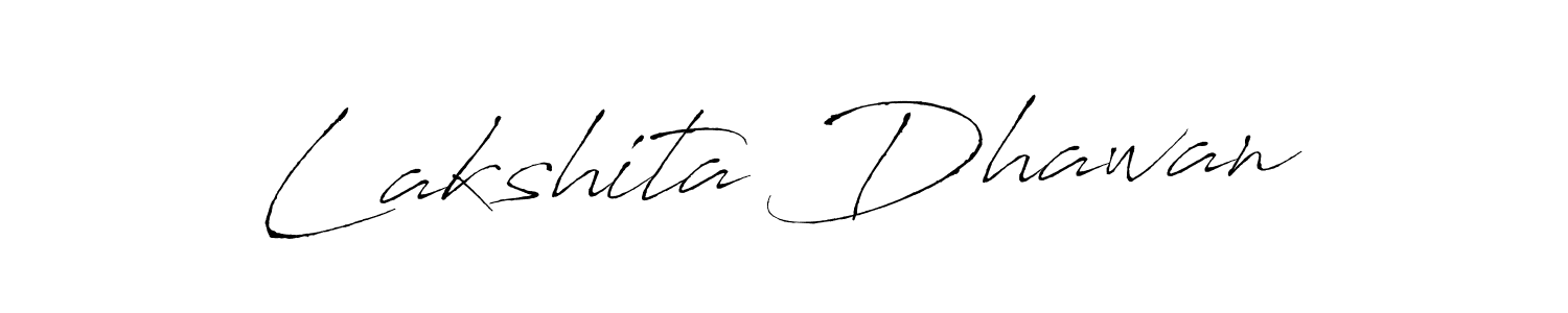 How to make Lakshita Dhawan name signature. Use Antro_Vectra style for creating short signs online. This is the latest handwritten sign. Lakshita Dhawan signature style 6 images and pictures png