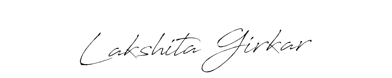 You should practise on your own different ways (Antro_Vectra) to write your name (Lakshita Girkar) in signature. don't let someone else do it for you. Lakshita Girkar signature style 6 images and pictures png