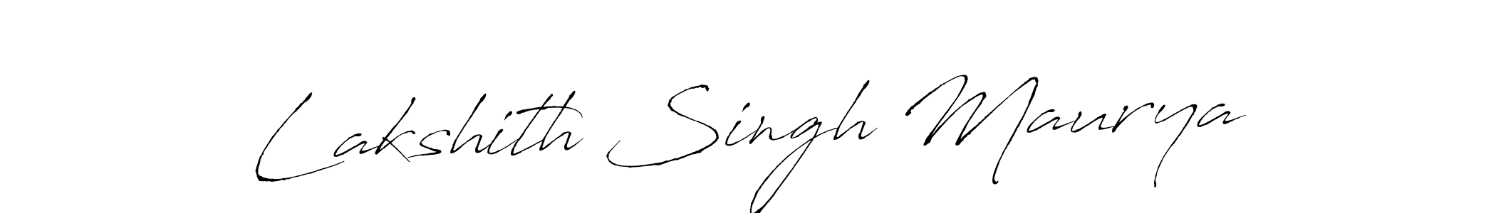 How to make Lakshith Singh Maurya signature? Antro_Vectra is a professional autograph style. Create handwritten signature for Lakshith Singh Maurya name. Lakshith Singh Maurya signature style 6 images and pictures png