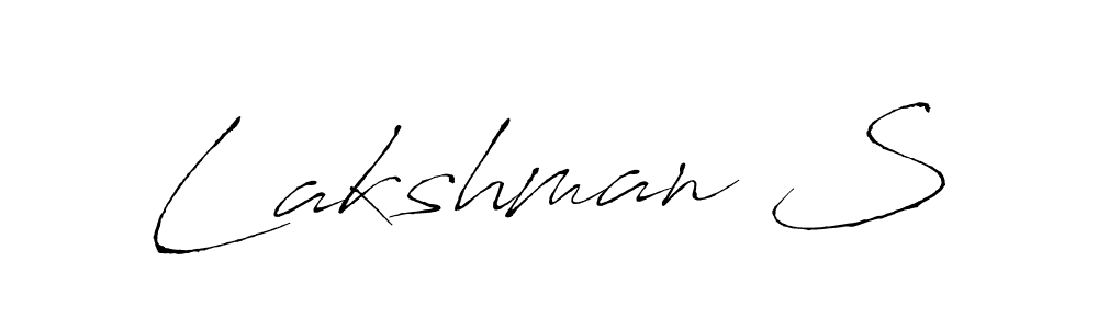 Create a beautiful signature design for name Lakshman S. With this signature (Antro_Vectra) fonts, you can make a handwritten signature for free. Lakshman S signature style 6 images and pictures png