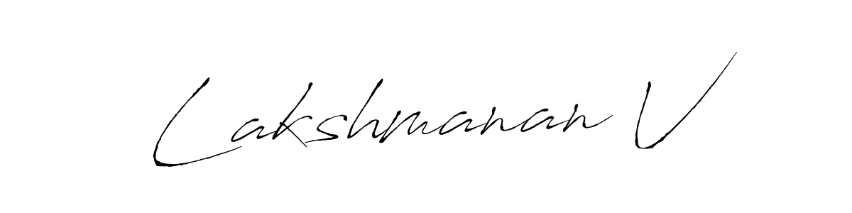 How to make Lakshmanan V name signature. Use Antro_Vectra style for creating short signs online. This is the latest handwritten sign. Lakshmanan V signature style 6 images and pictures png
