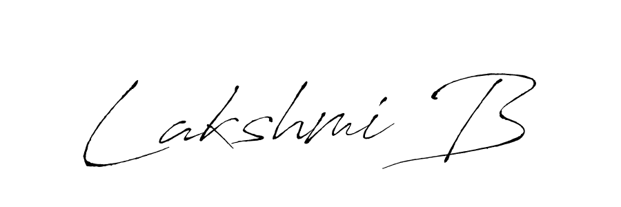 Also we have Lakshmi B name is the best signature style. Create professional handwritten signature collection using Antro_Vectra autograph style. Lakshmi B signature style 6 images and pictures png