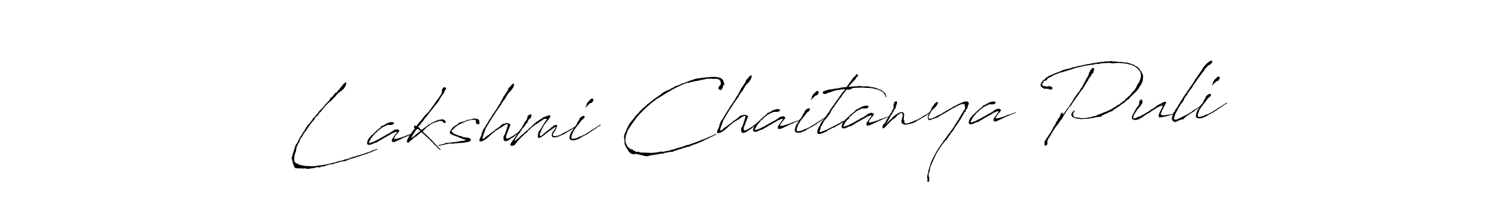 It looks lik you need a new signature style for name Lakshmi Chaitanya Puli. Design unique handwritten (Antro_Vectra) signature with our free signature maker in just a few clicks. Lakshmi Chaitanya Puli signature style 6 images and pictures png